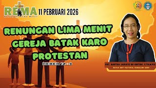 Download Lagu RENUNGAN LIMA MENIT GBKP -  11 PEBRUARI  2026 MP3