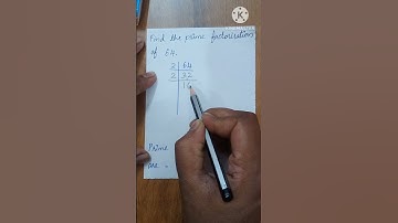 Find The Prime Factorization Of 64 - Maths / Division Method / Factors And Multiples / 🖋🖋🖋