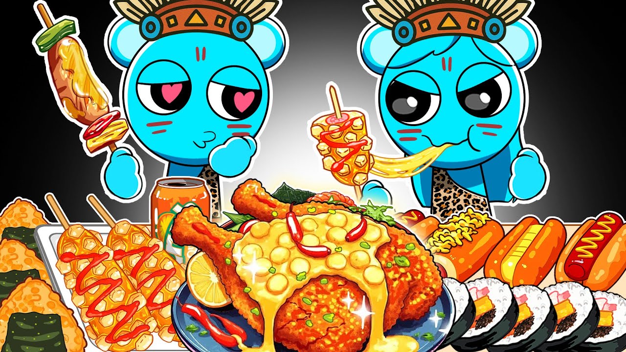 Sky Mukbang Korean Food: Cheese Fried Chicken,Crispy Giant Pork Cutlet Convenience Store | ASMR