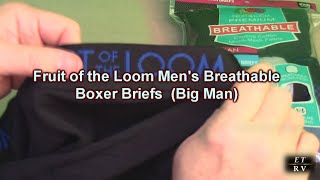 REVIEW Fruit of the Loom Men's Breathable Boxer Briefs  (Big Man)