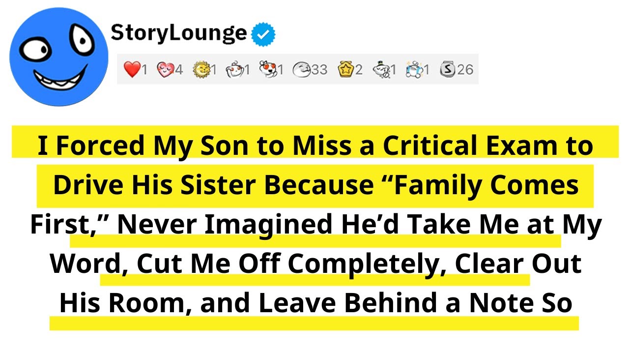 I Forced My Son to Miss a Critical Exam to Drive His Sister Because “Family Comes First,” Never..