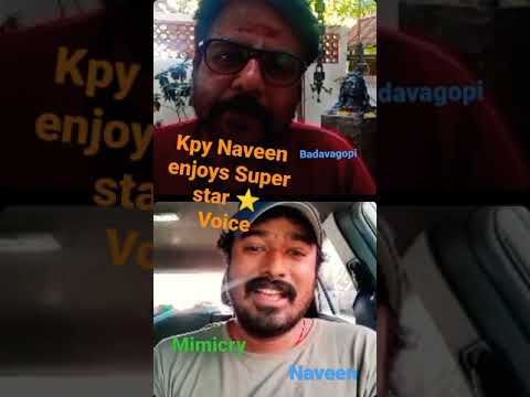 Badavagopi Imitates Superstar Rajnikanth voice on request by KPY Mimicry Star Naveen