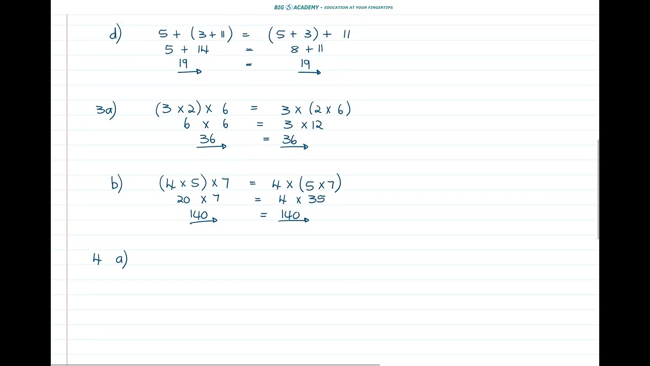 Graad 8 | Wiskunde | Kwartaal 1 | Les 1.1 - Huiswerk Memo - Eienskappe van Natuurlike getalle en ...