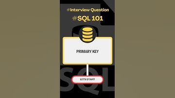 SQL Primary Key #sql #dataanalytics #sqldeveloper #jobinterview #coding #programming