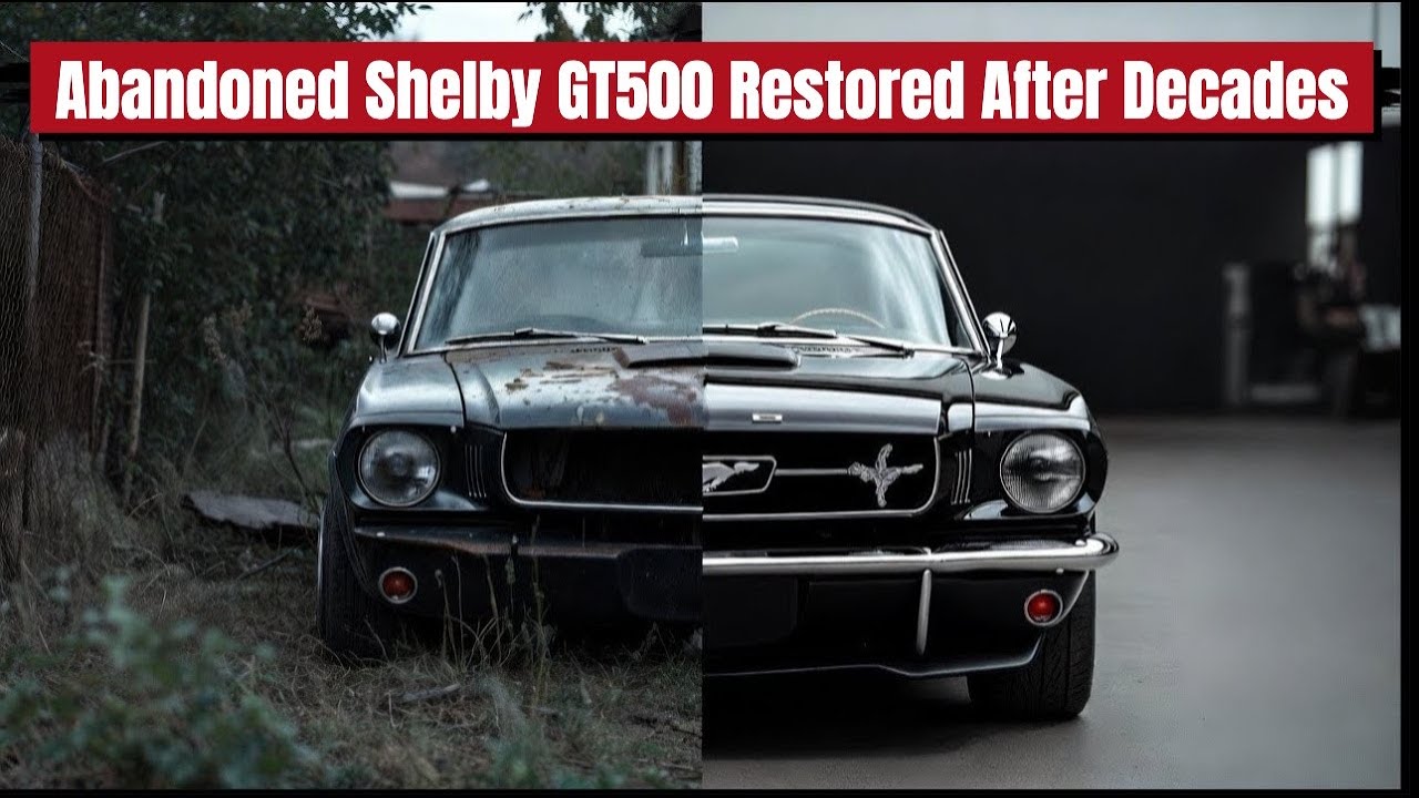 Abandoned Shelby GT500 Restored After Decades — Full Engine Rebuild & Black Paint Reveal