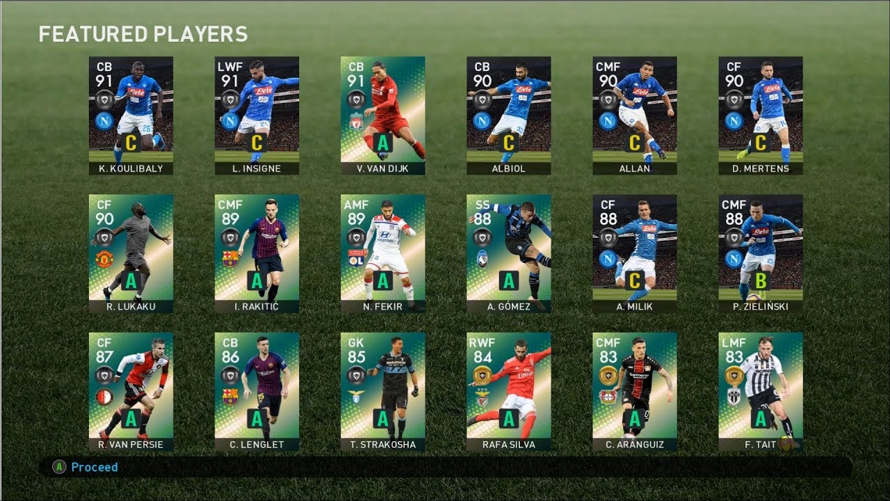 pes 2019 pack opening | Club Featured Players NAPOLI + Players of the Week: Mar 7