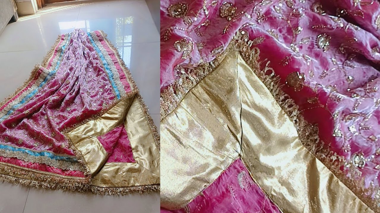 Border/lace or finishing patti ✨kiran lace ke sath kaise lagaen ? How to make designer duptta 💖