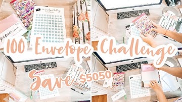 100 ENVELOPE CHALLENGE/CASH ENVELOPE MONEY CHALLENGE/SAVE $5050/BUDGET SAVING