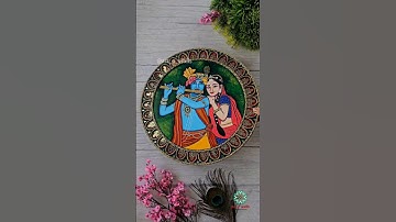 Radha Krishna😍 | Lippan Art fusion | Acrylic paints on mdf #shorts #radhakrishna #krishna #trending