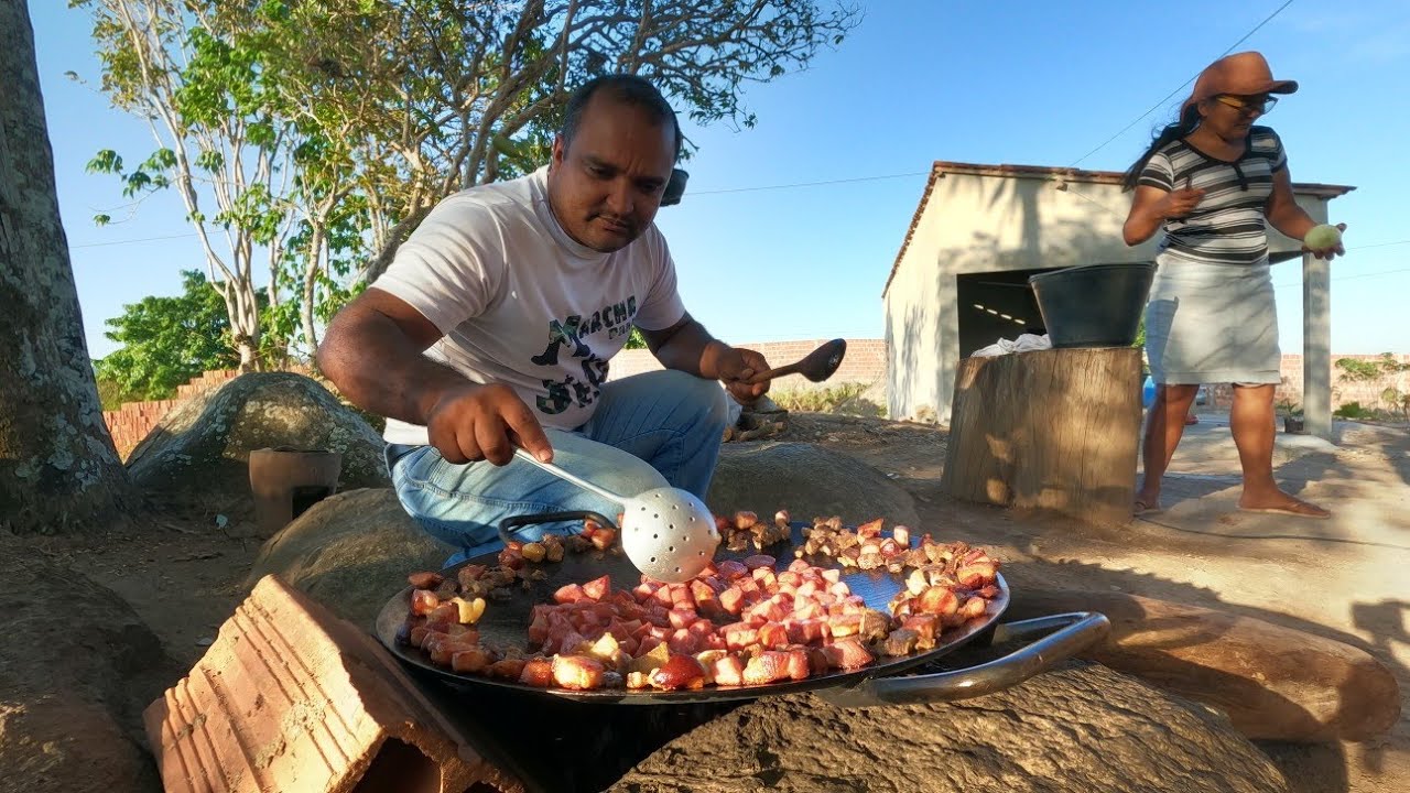 FEIJÃO TROPEIRO NO DISCO DE ARADO COM A FAMÍLIA XAVIER NO SÍTIO VEJA COMO FICOU