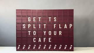 Burgundy Split Flap Display for a Coffee Shop | Custom Menu Board