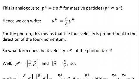 Introduction to the Four Velocity and Four Momentum of a Photon - 2