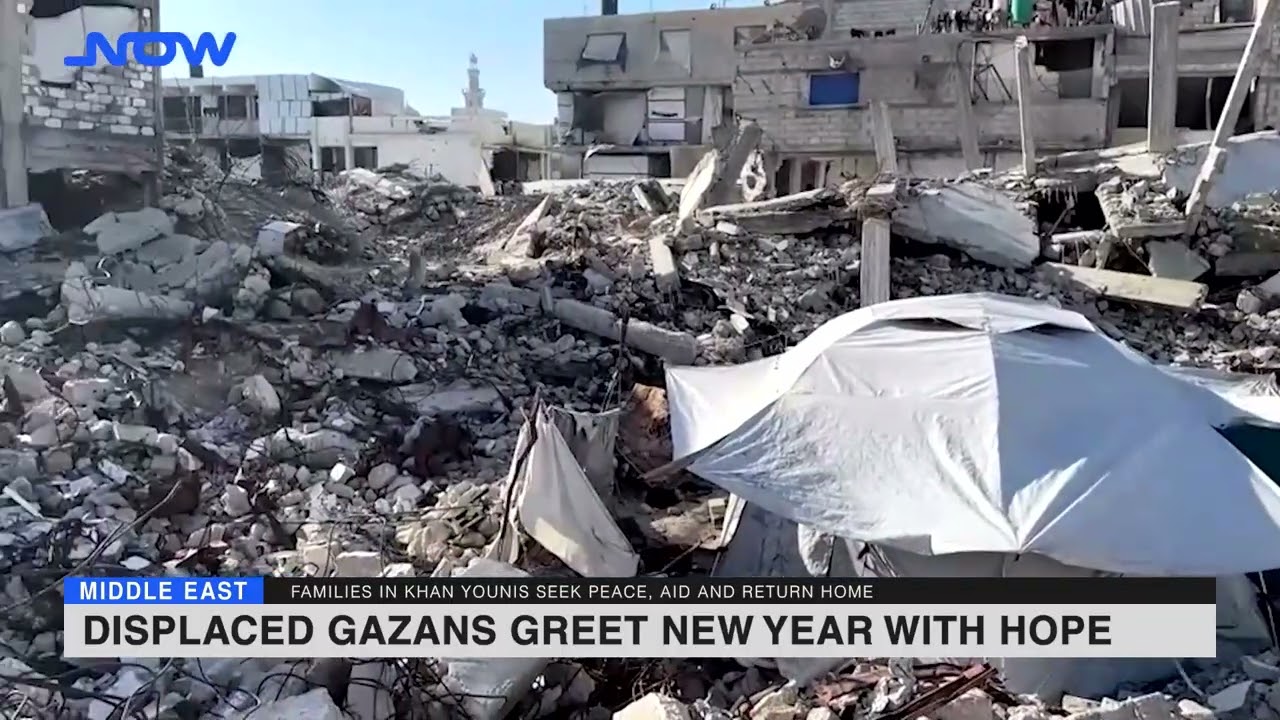 Displaced Gazans greet new year with hope