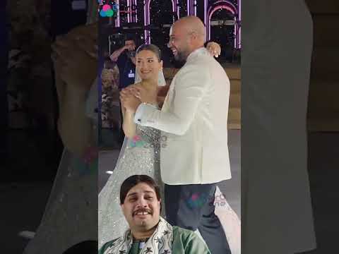 الفنان حاتم صلاح نفادي يتخلي عن الكوميديا لاول مرة بسبب فرحه شوف الرومانسية مع عروسته 