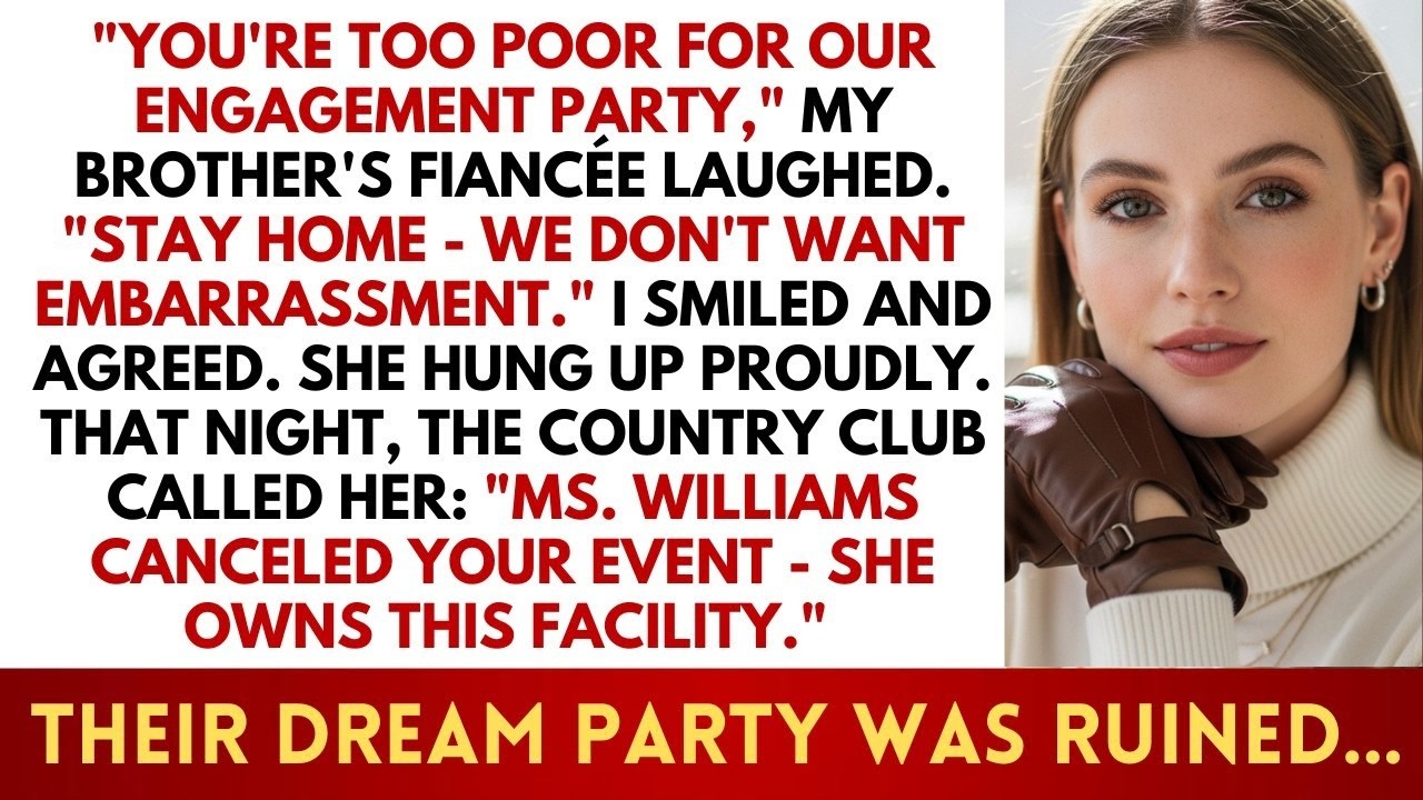 She Uninvited Me From My Brother’s Engagement Party Then Found Out I Owned the Venue | Revenge Story