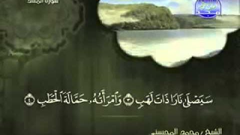سورة المسد الشيخ محمد المحيسني YouTube