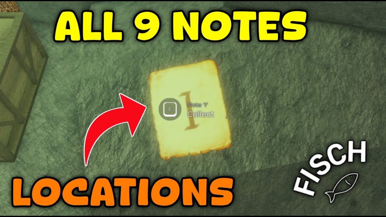 Where To Find All 9 Note Locations in Fisch | Varn Quest Guide | Roblox ...