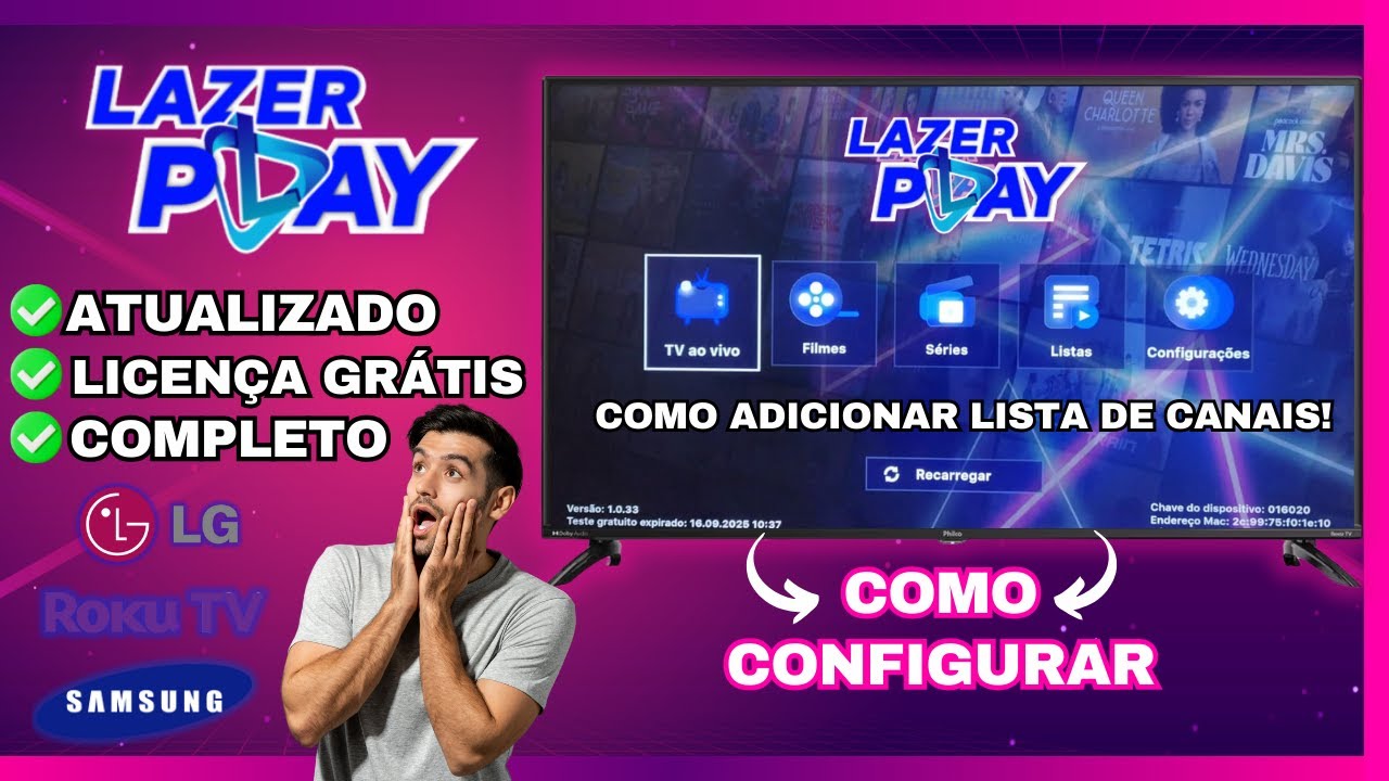 Lazer Play - O Melhor Aplicativo de IPTV 2025 I Como Configurar - Como Adicionar a Lista Lazer Play