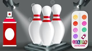 Colors For Children To Learn With Bowling Game - Colours Videos Collection For Children