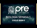 ✅ PRE SAN MARCOS 2020 II / Biología semana 1