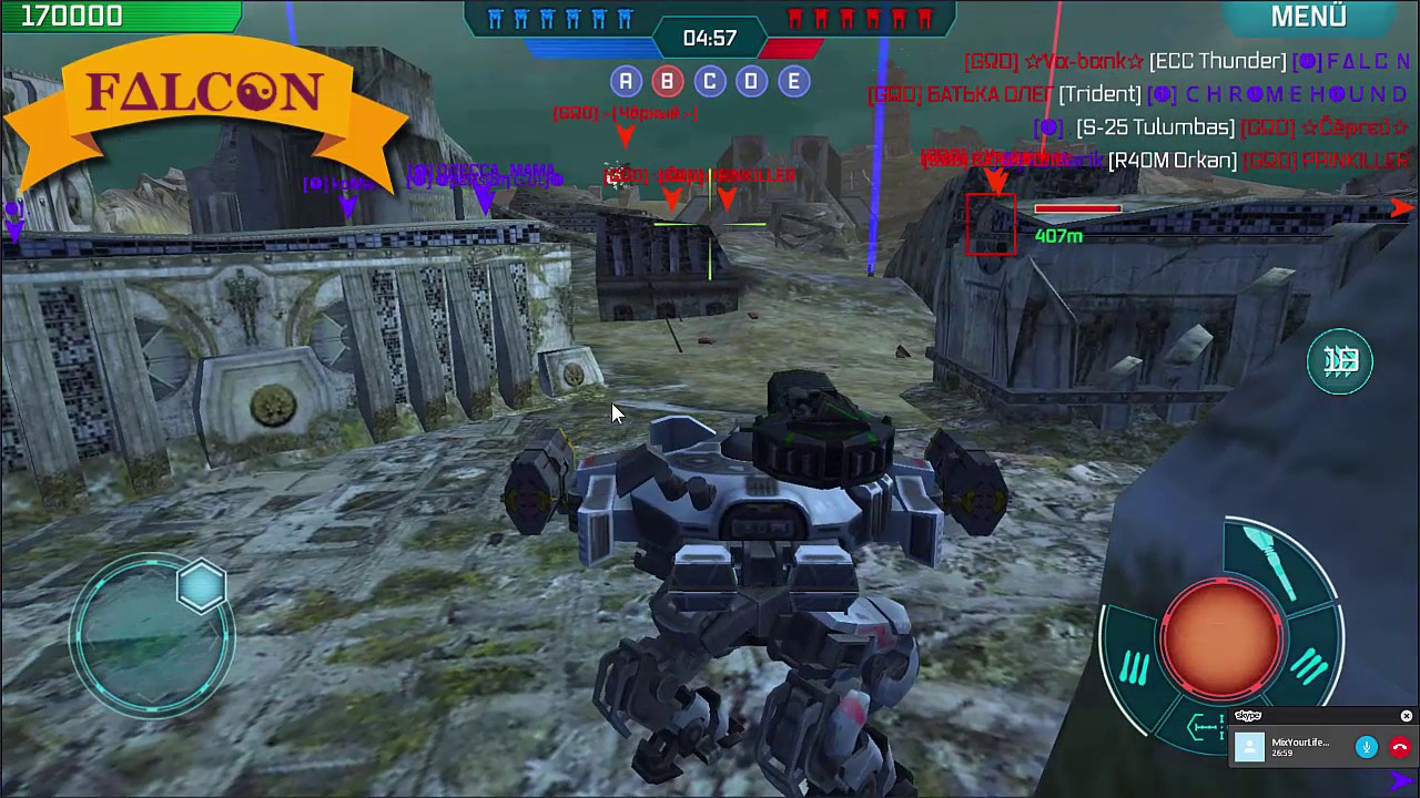 War Robots --- Odin  [➊] (Rank 11) vs  GΩDofDestruction [GΩD] (Rank 27) (15.11.2016) BATTLE 2