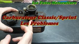 Carburateur Briggs classic/sprint , Les problèmes courant.