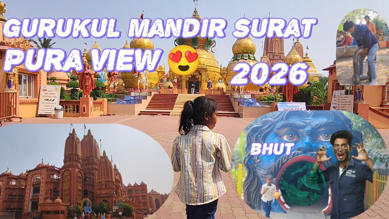 Gurukul mandir surat pura view 😍❤️ ? shree swaminarayan gurukul surat ?
