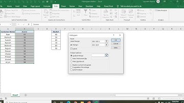 Use Excel 2016 to make Frequency distribution and Histogram for quantitative data