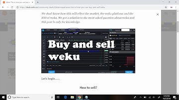 How to buy and sell weku?