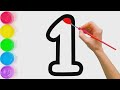 Let's learn to Numbers drawing and coloring for kids! | Bolalar uchun raqamlar chizish