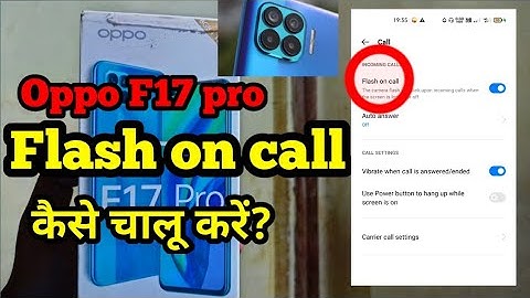 Flash on call । Oppo F17 pro flash on call setting।How to set flash on call in Oppo F17 pro