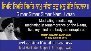 Simar Simar Simar Nam Jivaan By Bhai Harjinder Singh Ji Sri Nagar Wale