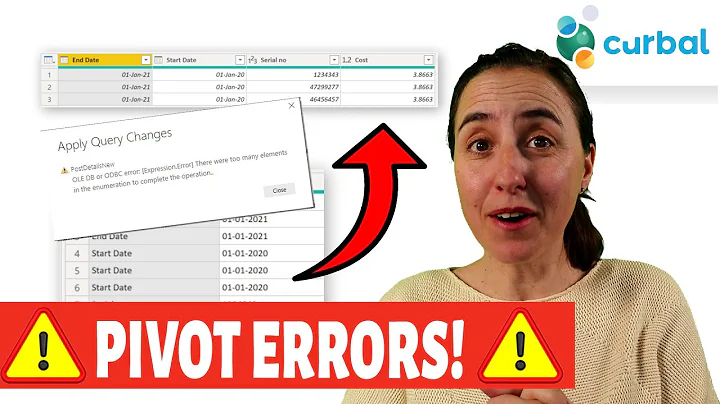 How to fix the "Too many elements in the enumeration to complete..." pivot error in Power Query