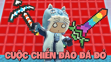 Chế tạo đồ Vip từ cuộc chiến đào Đá Đỏ trong Mini World | Meowpeo một mình cân team | Mini Game