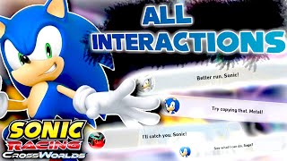 Sonic Racing: Crossworlds // ALL Sonics Hit Interactions + Bonus Stage Voiceline @ItsSoraval