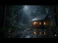 Rainy Forest Cabin at Night 🌧️ Relaxing Sleep Sounds for Stress Relief and Deep Relaxation