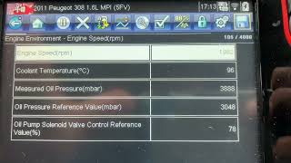 Ep6 Peugeot 308 oil control solenoid data. Known good.. engine rattle on cold start (part 1)