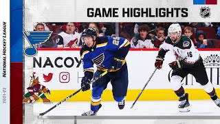 Blues @ Coyotes 10\/18\/21 | NHL Highlights