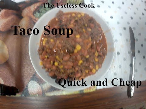 taco soup,and corn bread, quick and cheap.