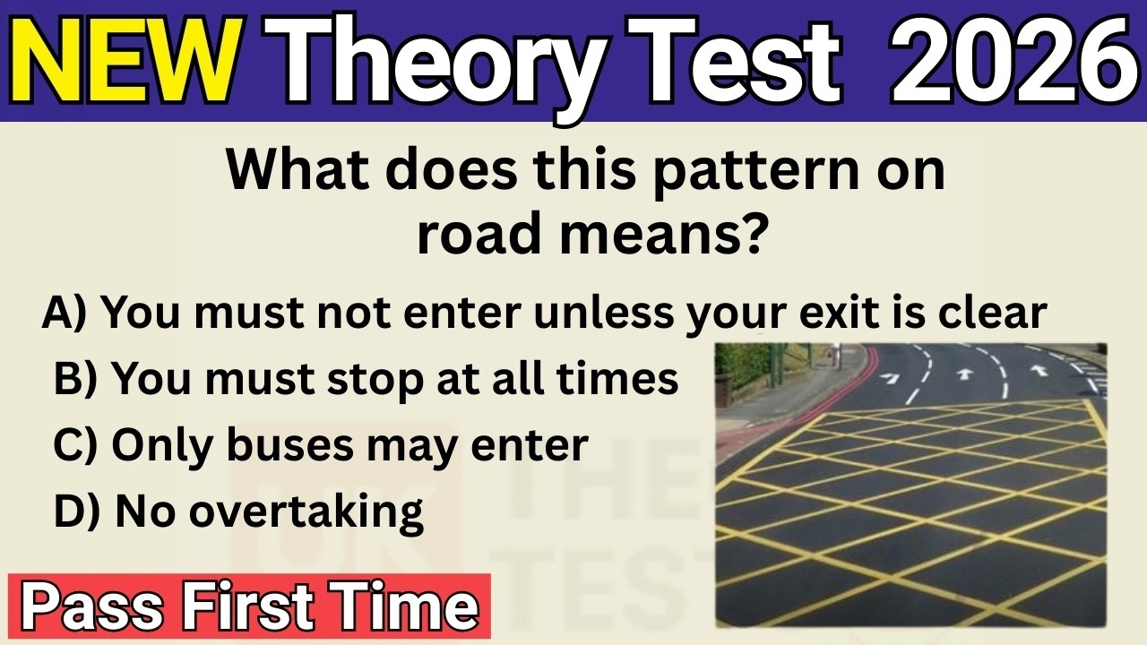 Theory Test 2026 UK | UPDATED NEW DVSA Questions (50 MCQs) | PASS FIRST ...