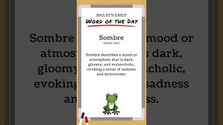 BD: Word of the Day - Sombre