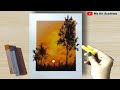Soft Pastel Drawing - Most Creative way Blending technique Realistic Sunset (step by step)Drawing.