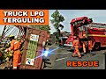 RESCUE : Truck LPG Terguling Jl. Jawar