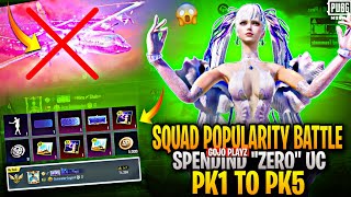 Popularity Battle Journey Pk1 to Pk5 | 🤯ZERO UC Spended on Popularity Battle | How to Win Pop Battle