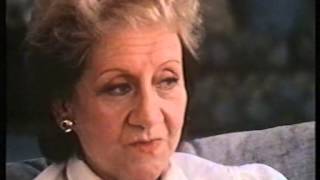 Conny Stuart, in TV-documentaire "Markant", 1984. Interview over haar leven en werk.