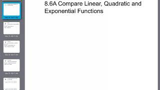 Famous 8.1D Compare Linear, Quadratic and Exponential Functions Profile