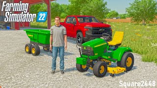 BUYING A JOHN DEERE LAWN MOWER + UTILITY TRAILER! | HOMEOWNER | FARMING SIMULATOR 22