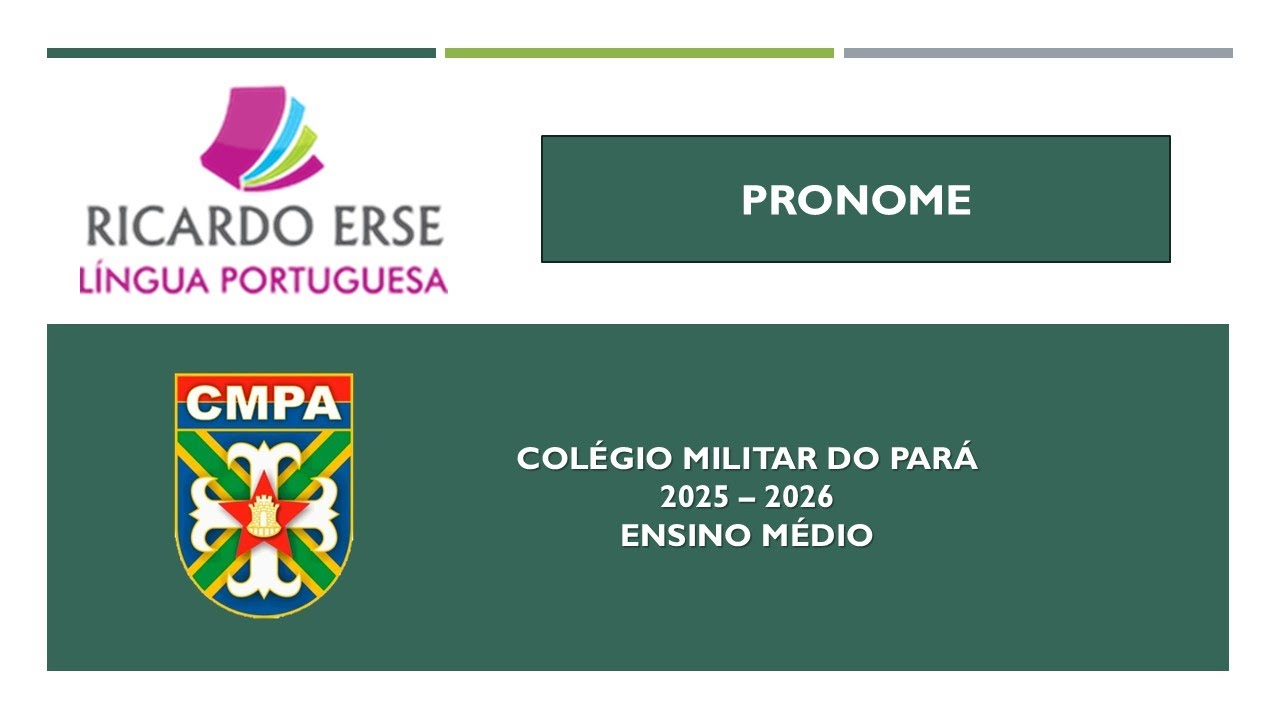 RICARDO ERSE   MILITAR 2026   MÉDIO   PRONOME