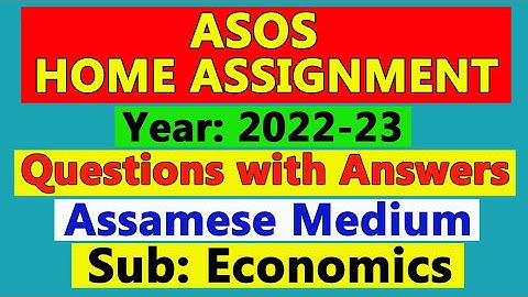 SOS Economics Assignment Questions and Answers 2022 | ASOS Assignment Questions & Answer@remaseed1783