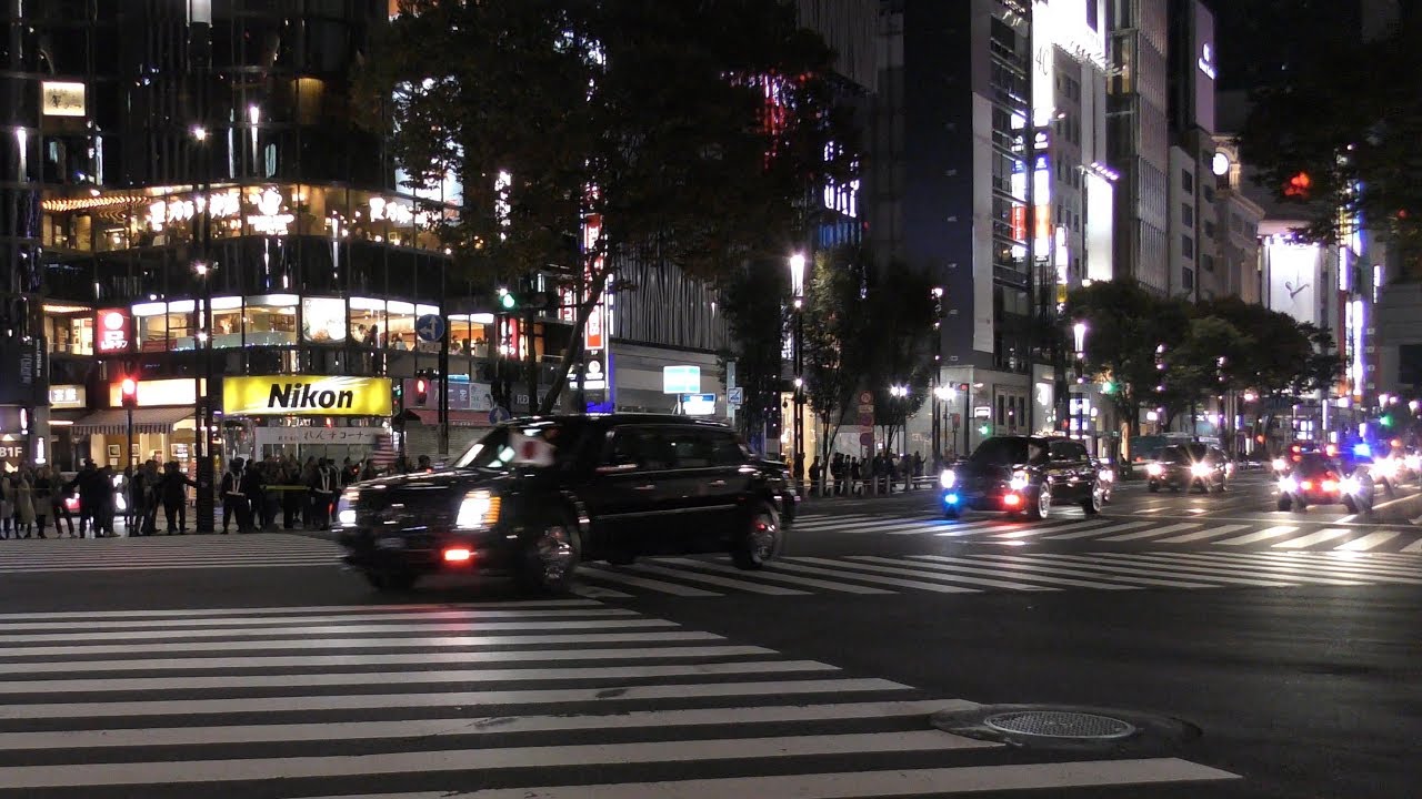 4k動画 アメリカ大統領来日 車列 トランプ大統領 銀座から ノーカット Tokyo Japan Youtube